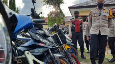 Ganggu Kamtibmas, Polisi Sita Puluhan Motor dan Meriam Spiritus di Majene