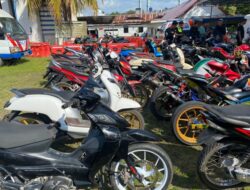Terlibat Balap Liar, 30 Unit Sepeda Motor Digelandang ke Mako Ditlantas Polda Subar