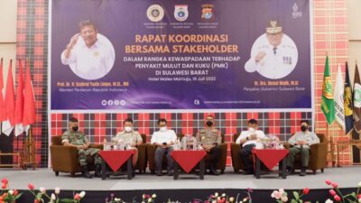 Pemerintah Lintas Sektoral Kompak Cegah PMK Masuk ke Sulbar, Stakeholder Siap Pikul Beban