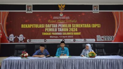 KPU Sulbar Tetapkan Daftar Pemilih Sementara 1.017.441 Jiwa