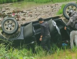 Diduga Sopir Hilang Kendali, Mobil Kadis Perhubungan Sulbar Terguling ke Sawah