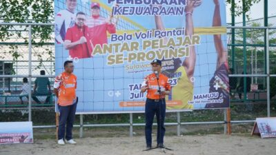 Pj Gubernur Zudan Arif Apresiasi Kejuaraan Voli Pantai Tingkat Pelajar se-Sulbar