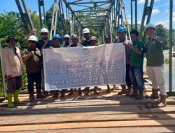 Tim Kemitraan PT LTT Perbaiki Jembatan Desa Minti Makmur, Ini Tujuan