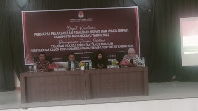 KPU Pasangkayu Laksanakan Rakor Persiapan Pemilihan Bupati dan Wabup Pilkada Serentak 2024