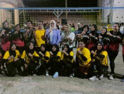 Laga Final Voli Club Putri Turnamen CV KM Cup II Disaksikan Langsung Wabup Pasangkayu Bersama Pimpinan CV KM