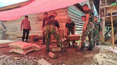 Wujudkan Mimpi Warga Menempati Hunian Layak, Satgas TMMD Kodim 1427/Pasangkayu Gerak Cepat Renovasi RTLH di Dusun Kenan Tuo