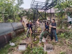 Satgas TMMD Kodim 1427/Pasangkayu Kini Memasuki Pembuatan rangka Sumur Bor ke-2