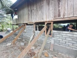 Pembangunan RTLH Milik Mansyur di Program TMMD Kodim 1427/Pasangkayu Sudah Mencapai Bobot 60%