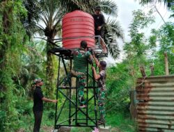 Pembuatan Sumur Bor Sasaran ke-4 TMMD Kodim 1427/Pasangkayu Sudah Memasuki Tahap Pemasangan Kedudukan Tandon Air