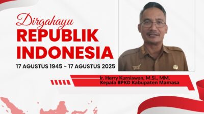 Kepala BPKD Kabupaten Mamasa Mengucapkan Selamat HUT RI ke-80 Tahun 2025