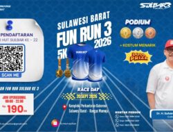 Sulbar Fun Run 3 Meriahkan HUT ke-22 Provinsi Sulawesi Barat, Target 810 Peserta